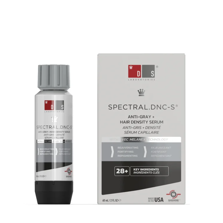 Spectral.DNC-S® de DS Labs: sérum anticaída y anti-canas con Nanoxidil® y Melanex® que estimula crecimiento, densidad, fuerza y brillo del cabello.