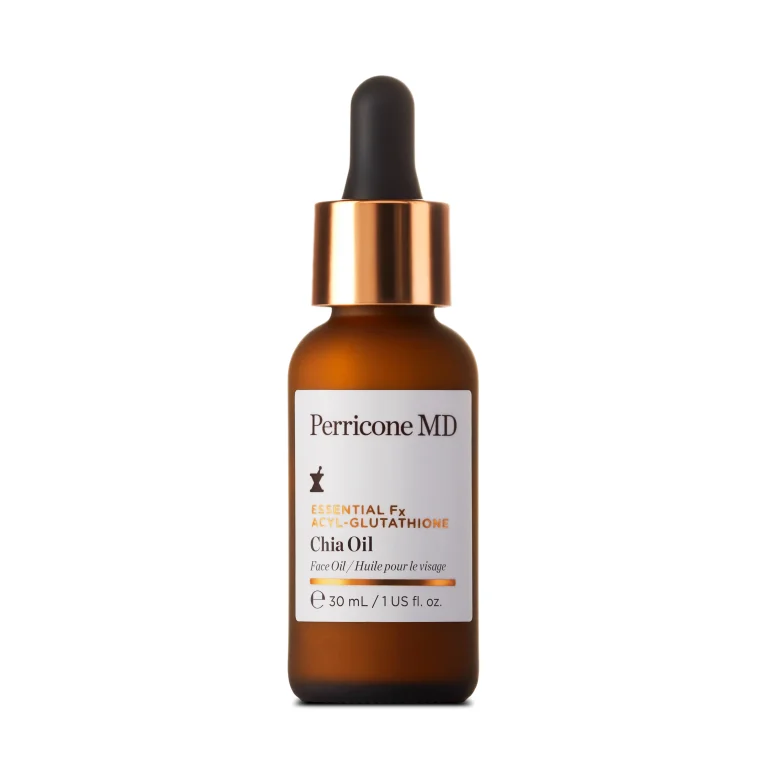 Essential Fx Acyl-Glutathione Chia Oil de Perricone MD: aceite facial antioxidante que nutre intensamente, mejora firmeza y suaviza arrugas y sequedad.