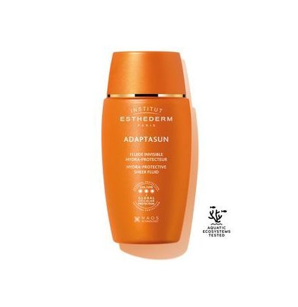 Adaptasun Fluido Invisible de Institut Esthederm es un protector solar facial ultraligero, hidrata, protege UV y potencia el bronceado natural y duradero.
