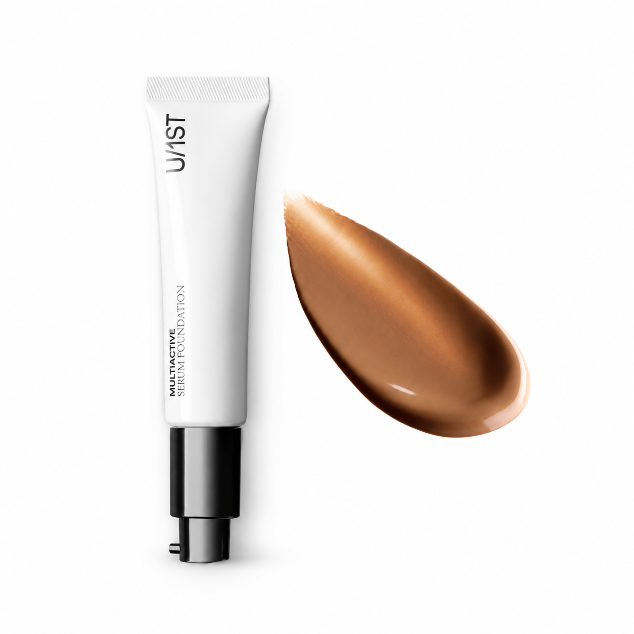 Base de maquillaje sérum U/1ST tono 4, con cobertura modulable, ácido hialurónico y acabado mate luminoso. tono-4